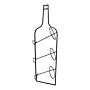 Wall Mounted Black Metal Wine Bottle Holder