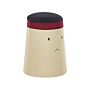 Kids Pouffe Beige Upholstered Warrior Motif Footstool