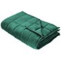 Weighted Blanket Emerald Green Polyester Fabric Glass Beads Filling Rectangular 120 X 180 Cm 7kg 15.43lb Quilted