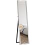 Homcom Full Length Mirror, 37 X 157cm Wall Mounted, Leaning, Free Standing Mirror, Framed Full Body Mirror For Living Room, Bedroom, Silver