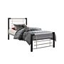 Faro Single Bed Silver & Black