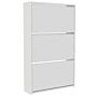 Welham 3 Drawer Mirrored Shoe Cabinet, White