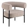 Oakfield Lounge Chair In Beige Fabic With Black Legs