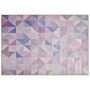 Area Rug Pastel Blue Grey 160 X 230 Cm Triangle Pattern Carpet