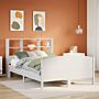 Vidaxl Bookcase Bed Without Mattress White 160x200cm Solid Wood Pine