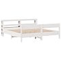 Vidaxl Bed Frame With Headboard White 200x200 Cm Solid Wood Pine