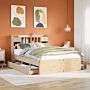 Vidaxl Bookcase Bed Without Mattress 140x190 Cm Solid Wood Pine