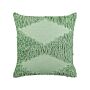 Decorative Cushion Green Cotton 45 X 45 Cm Geometric Pattern