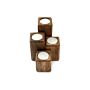 Set Of Four Mango Wood Tealight Holders