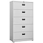 Vidaxl Filing Cabinet Light Grey 90x46x164 Cm Steel