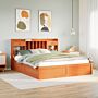 Vidaxl Bed Frame Without Mattress Wax Brown 200x200 Cm Solid Wood Pine