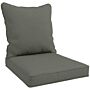 Outsunny 1-piece Back And Seat Cushion Pillow Replacement, Patio Chair Cushion Set For Indoor Outdoor, Charcoal Grey