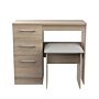 Devon 3 Drawer Vanity & Stool Set In Bardolino Oak