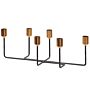 Candle Holder Black And Gold Metal Stand For 6 Candles