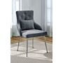 Velvet Tufted Dining Chair With Cushion