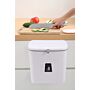 9l Waste Bin Cabinet Door Hanging Dustibin Inner Bucket Trash Can Kitchen Sliding Lid Garbage Can