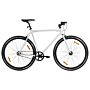 Vidaxl Fixed Gear Bike White And Black 700c 59 Cm