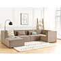 Modular Left Corner 5 Seater Sofa Taupe Corduroy With Ottoman 5 Seater Sectional Sofa