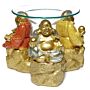 Resin Oil & Wax Burner - Lucky Glitter Laughing Chinese Buddha