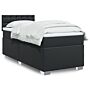 Vidaxl Box Spring Bed With Mattress Black 90x200 Cm Faux Leather