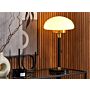 Table Lamp Black Gold White Glass Iron 55 Cm Half Globe Shade Bedside Table Light Retro Classic