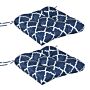 Outsunny Set Of 2 Chair Cushions Seat Pads Seat Cushions With Ties And Tufted Design For Garden Chairs, Blue