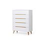 Alicia 5 Drawer Chest White