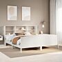 Vidaxl Bookcase Bed Without Mattress White 200x200cm Solid Wood Pine