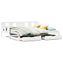 Vidaxl Daybed With Trundle And Drawers Without Mattress White 80x200 Cm