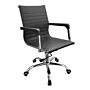 Loft Home Office Home Office Chair With Contour Back In Black Faux Leather With Chrome Base