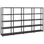 Vidaxl Storage Shelf 5-tier Black 284x38x170 Cm Plastic