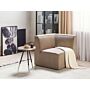 Corner Section Beige Taupe Corduroy 1-seat Jumbo Cord Sofa Module Modern Single-seat