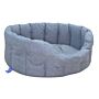 P&l Country Dog Heavy Duty Oval Waterproof Charcoal Softee Beds Size Jumbo Internal L90cm X W74cm X H25cm