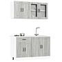 Vidaxl 4 Piece Kitchen Cabinet Set Kalmar Grey Sonoma Engineered Wood