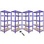 Monster Racking T-rax Corner Shelving Unit & 4x 90cm Garage Storage Bays, Blue