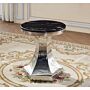 Vasto Marble Lamp Table With Stainless Steel Base