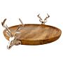 Wooden Stag Tray 33.5cm