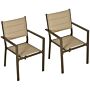 Outsunny Set Of Two Aluminium Stacking Garden Chairs