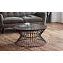 Jersey Round Wire Coffee Table - Walnut