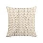 Decorative Cushion Beige Cotton And Polyester 45 X 45 Cm Boho Design Braided