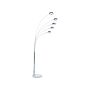 Floor Lamp Silver Colour Chromed Metal 210 Cm Adjustable 5 Lights