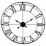 Black Roman Numeral Clock 88cm