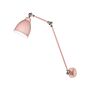 Wall Spot Lamp Light Pastel Pink Metal Ø 14 Cm Matt Finish Long Swing Arm Reading Light