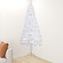 Vidaxl Corner Artificial Christmas Tree White 150 Cm Pvc