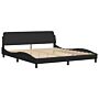 Vidaxl Bed Frame With Led Lights Black 180x200 Cm Super King Faux Leather