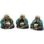 Set Of 3 - See No Evil Etc - Buddha