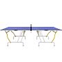 Sportnow 9ft Foldable Table Tennis Table, With Cover, Net, Paddles, Balls - Blue