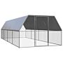 Vidaxl Chicken Cage 3x8x2 M Galvanised Steel