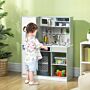 Aiyaplay Pretend Play Toy Kitchen, Kids Kitchen Playset W/ Sounds And Lights Running Water, Coffee Maker, Refrigerator