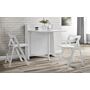 Helsinki Compact Folding White Dining Set